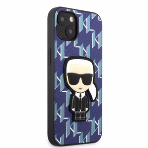 Karl Lagerfeld KLHCP13SPMNIKBL iPhone 13 mini 5.4 kovakuori sininen/sininen Monogram Ikonik Patch