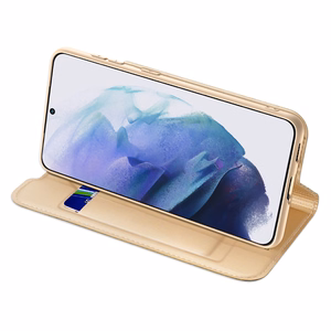 Dux Ducis Skin Pro Holster Cover Flip Cover Samsung Galaxy S22 + (S22 Plus) kultainen