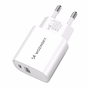 Charger Wozinsky (WGWCW) (1xUSB-C;1xUSB 3A 20W) white