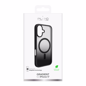 Puro Gradient TPU MagSafe -yhteensopiva Suojakuori iPhone 17:lle - musta