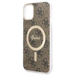 Guess GUHMN61H4STW iPhone 11 6.1" ruskea/ruskea hardcase 4G MagSafe