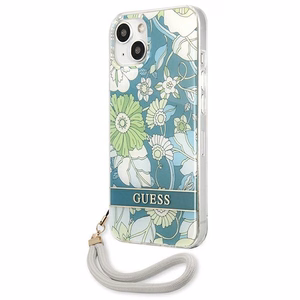 Guess GUHCP13SHFLSN iPhone 13 mini 5.4" vihreä/vihreä kovakotelo Kukkahihna