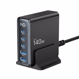 Tech-Protect DC140W-GAN 5-PORT PD140W/QC3.0 Charging Station - Black