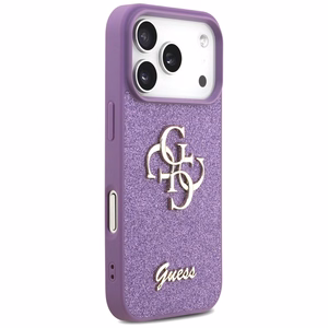 Guess Fixed Glitter Big 4G Suojakuori iPhone 17 Prolle - violetti