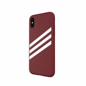 Adidas OR Molded PU Suede suojakuori iPhone X / XS:lle - viininpunainen