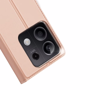 Dux Ducis Skin Pro Suojakuori läpällä ja korttilokerolla Xiaomi Redmi Note 13 5G:lle - vaaleanpunainen