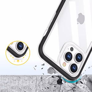 Kirkas 3in1 tapauksessa Samsung Galaxy A03 silikoni suojus kehys sininen