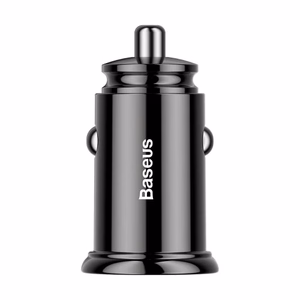 Baseus Circular PPS älykäs autolaturi USB QC 4.0 ja USB-C PD 3.0 SCP -porteilla, musta (CCALL-YS01)