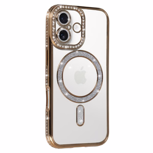 Bling MagSafe Suojakuori iPhone 17:lle kultainen