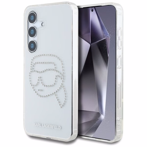 Karl Lagerfeld Rhinestones Karl Head Logo Suojakuori Samsung Galaxy S25 Läpinäkyvä