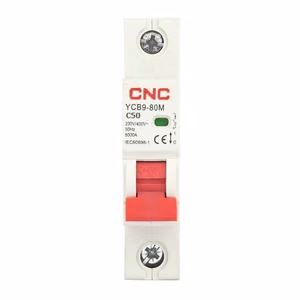 CNC YCB9-80M miniature circuit breaker, 1P, C50, 6 kA