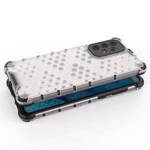 Honeycomb tapauksessa panssaroitu suojus geelirunko Samsung Galaxy A73 sininen