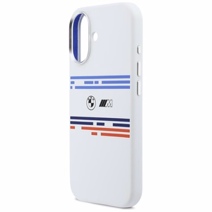 BMW M Silicon Horizontal Line MagSafe Suojakuori iPhone 17:lle - Valkoinen