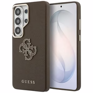 Guess Suojakuori Grained Big 4G Metal Logo Samsung Galaxy S26 Ultra:lle ruskea