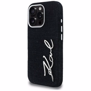 Karl Lagerfeld FW Jeans Signature Logo Suojakuori iPhone 16 Pro Max - musta