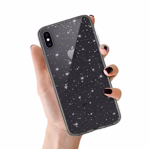 Crystal Glitter Suojakuori iPhone X/XS:lle (5,8 tuumaa) - hopeinen