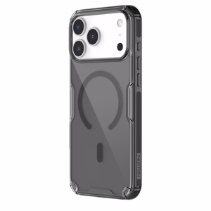 Nillkin Nature TPU Pro Magneettinen Suojakuori MagSafe-yhteensopiva iPhone 17 Pro Max:lle - Puoliläpinäkyvä musta