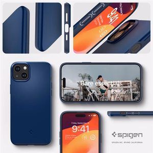 Spigen Thin Fit iPhone 15 Plus Suojakuori - Sininen