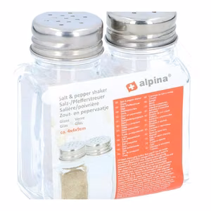 Alpina glass salt-and-pepper shaker set, 2 pcs.