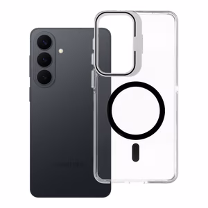 Kuori Samsung S26 PLUS:lle Lens Mag Cover yhteensopiva MagSafe:n kanssa musta