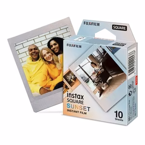 Fujifilm Instax Square Sunset – sunset-gradient instant film, 10 sheets