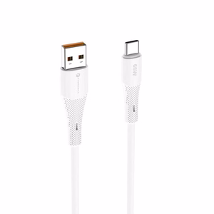 FORCELL F-ENERGY C342 kaapeli USB A - Type C QC4.0 3A 66W silikoninen 1 m valkoinen