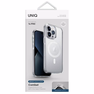 Uniq Combat Magclick Charging kotelo iPhone 14 Pro - läpinäkyvä