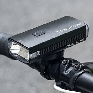 Wozinsky polkupyörän etuvalo USB-C-kaapelilla, 3000 lm – musta