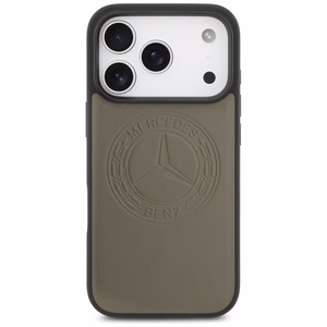 Mercedes Nahkainen Vintage Logo MagSafe Suojakuori iPhone 17 Pro:lle - Beige