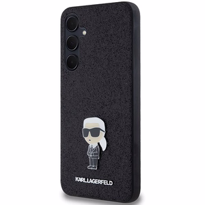 Karl Lagerfeld Fixed Glitter Ikonik Logo Metal Pin Suojakuori Samsung Galaxy A55:lle - musta