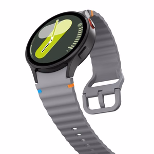 Tech-Protect Silikoninen Sport Samsung Galaxy Watch 4/5/5 Pro/6/7/FE Hihna Harmaa