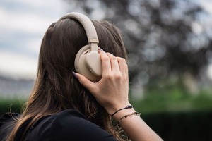 Wireless headphones Forcell F-Audio Touch Beat ANC beige