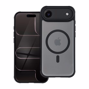 Suojakuori iPhone 17 AIR:lle Full Matte Mag Cover yhteensopiva MagSafe musta