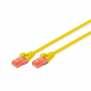 DIGITUS – CAT 6 U/UTP RJ45 PVC AWG 26/7 verkon kytkentäkaapeli, 2 m, keltainen