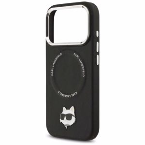 Karl Lagerfeld MagSafe Suojakuori iPhone 17 Pro:lle KLHMP17LPSMLRCHK (PU Choupette Pin) - Musta
