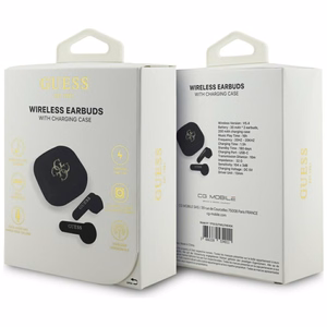 Guess 4G Metal Logo TWS Langattomat Kuulokkeet - musta