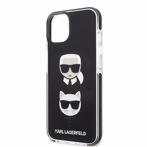 Karl Lagerfeld Karl&Choupette Head kotelo iPhone 13:lle - Musta