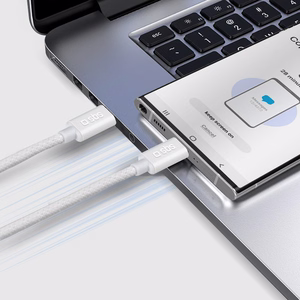 SBS TECABLETISSUETCCG USB-C - USB-C 1,5m 60W punottu kaapeli - harmaa