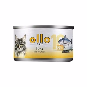 Ollo Cat No. 10 – kissan märkäruoka, tonnikalaa ja juustoa liemessä, 70 g