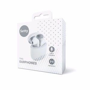 Setty Bluetooth-kuulokkeet TWS latauskotelolla TWS-0 valkoinen