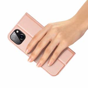 Dux Ducis Skin Pro -lompakkokuori iPhone 15 Plus:lle - vaaleanpunainen