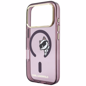 Karl Lagerfeld Peekaboo Logo -suojakuori laitteelle iPhone 18 Pro Max / 17 Pro Max, MagSafe-yhteensopiva – viininpunainen