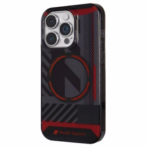 Audi IML Sport MagSafe Suojakuori iPhone 14 Pro Max 6.7" Musta/Musta Kova Suojakuori AU-IMLMIP14PM-RSQ/D2-BK