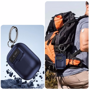 Tech-Protect Slim Hook Case for AirPods Pro 3 - Navy Blue