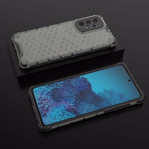 Honeycomb tapauksessa panssaroitu kansi geelirunko Samsung Galaxy A73 musta