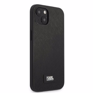 Karl Lagerfeld KLHCP13MSFMP2K iPhone 13 6.1" kovakotelo musta/musta Saffiano Plaque