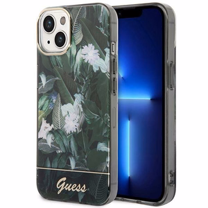 Guess GUHCP14MHGJGHA iPhone 14 Plus 6.7" vihreä/vihreä kotelo Jungle Collection -mallisto
