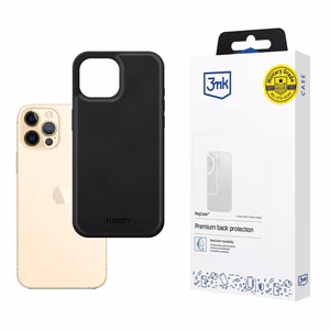3mk Hardy Apple Silky Leather MagCase Apple iPhone 12 / 12 Pro:lle - Musta