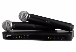 Shure BLX288E/SM58-H8E – kaksikanavainen langaton laulujärjestelmä kahdella SM58-mikrofonilla