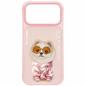 Nimmy Glasses Cool Nag Suojakuori iPhone 17 Pro Max:lle - Vaaleanpunainen